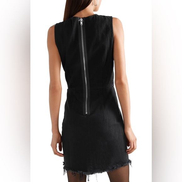 NWT Denim x Alexander Wang frayed zip up mini dress - Picture 3 of 11